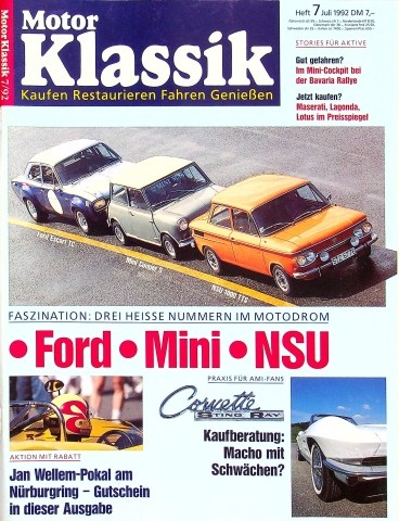 Deckblatt Motor Klassik (07/1992)